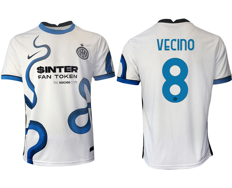 Cheap Men 2021-2022 Club Inter Milan away aaa version white 8 Soccer Jersey